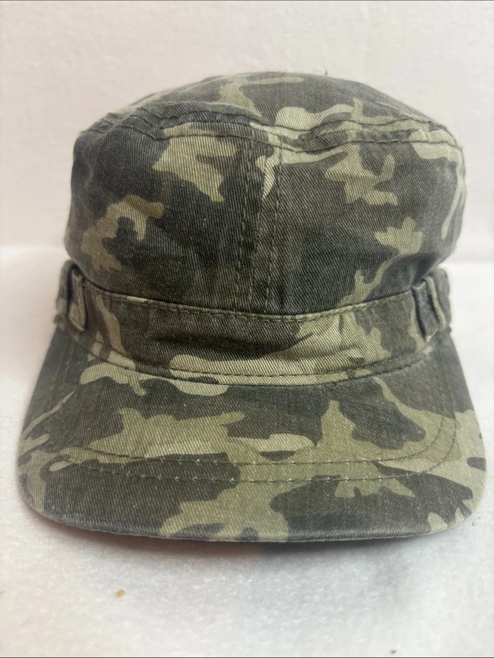 Men's Camouflage Military Cadet Cap - Olive Camo